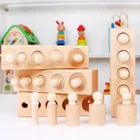 Kids Montessori Socket Cylinder Montessori Educational Toys Wooden Montessori Cylinder Blocks
