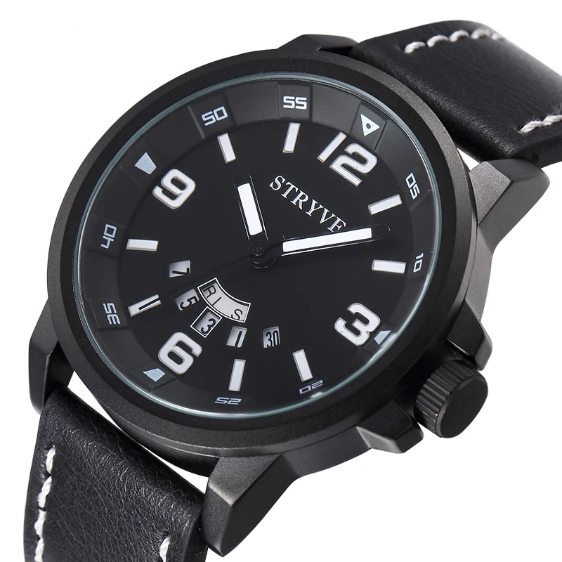 STRYVE Brand Luxury new Watches Waterproof Genuine Leather Fashion Casual Wristwatch Man Business Sport Clock Classic watch
STRYVE Brand Luxury new Watches Waterproof Genuine Leather Fashion Casual Wristwatch Man Business Sport Clock Classic watch