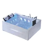 New Design LED Waterfall Hydrotherapy Whirlpool Massage Bathtubs
