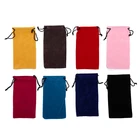 Promotion multi color drawstring microfiber pouch portable soft eyeglasses bag
