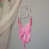 AYDCMC-026-1 Ins wind white dream catcher feather shell wind bell pendant simple dream catcher