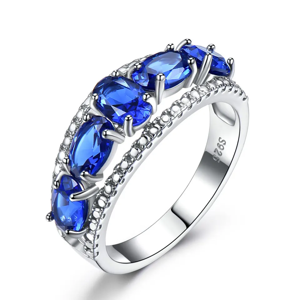 Factory Custom made White Gold Plated Ring set with Lab Created Sapphire banding for wedding
Factory Custom made White Gold Plated Ring set with Lab Created Sapphire banding for wedding