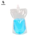 Cold Juice Energy Packaging Clear Plastic Drink Stand Up Spout Pouch Bag