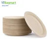 YTBagmart 9" Natural Disposable Plates Sugarcane Bagasse Containers Compostable Paper Plate
