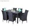 COLOMBIA 6 seater rattan wicker weaving yard dining table and chairs set