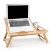 Bamboo Laptop Bed Desk Tray Folding Bed Desk Table Breakfast Serving Bed Tray with Drawer