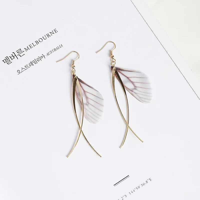 Unique Twisted Long Line Chain Hook Earrings Beautiful Butterfly Wing Metal Tassel Drop Dangle Earrings, White and gold
Unique Twisted Long Line Chain Hook Earrings Beautiful Butterfly Wing Metal Tassel Drop Dangle Earrings, White and gold