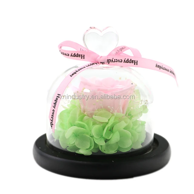 wholesale glass rose indian gift items pink rose flower for