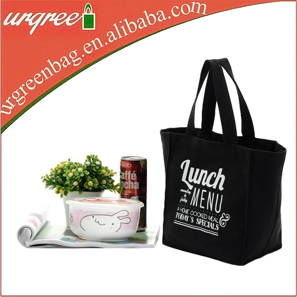 high quality popular reusable cotton tote lunch bags