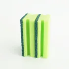 Multifunctional heavy duty durable kitchen cleaning grip grooved sponge scourer / scrubber pad