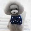 Hot Selling Five-Pointed Star Pattern Dog Clothes Knitted Pet Cloth