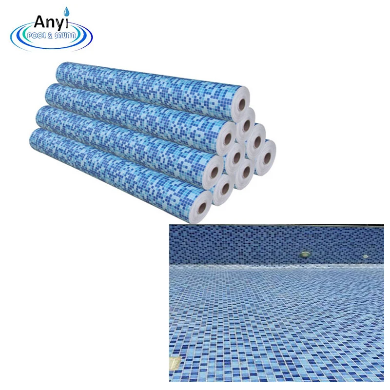 China Manufacturer Best quality anti-slip PVC mosaic swimming pool liner