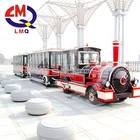 outdoor playground children games electric mini train ride with wheel; kids entertainment electric trackless train