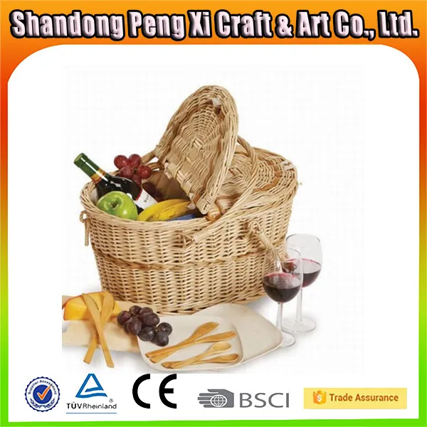 best selling oval wicker picnic basket with movable handle