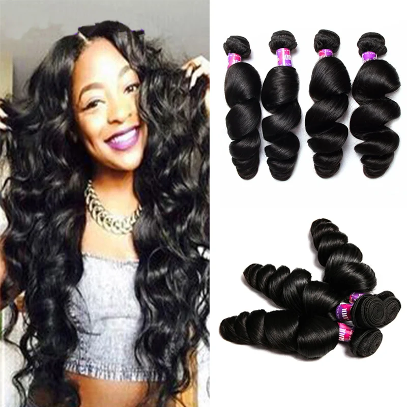 

Raw Indian Loose Wave Human Hair Bundles with Lace Closure with Frontal 9A Grade Unprocessed Virgin Indian Loose Wave Hair