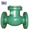 Cast Iron Lift Rubber 2" Inch 125LBs 200WOG Non Reture Nozzle Swing Globe Check Valve With Flanged End