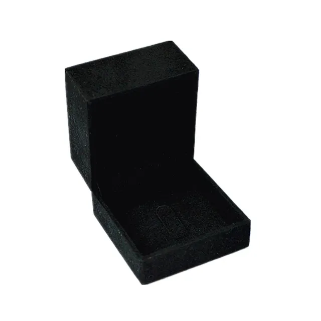 custom logo cheap printed small velvet jewelry ring box velvet