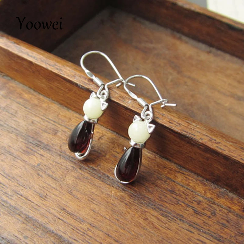 cat amber earrings (2)