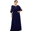 Hot Sale New High Waist Solid Wholesale Evening Custom Dress Plus Size Women Clothing