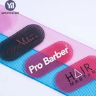 Custom logo 100% nylon reusable salon baber shop use 50x115MM colorful hair gripper/logo printing hair clips