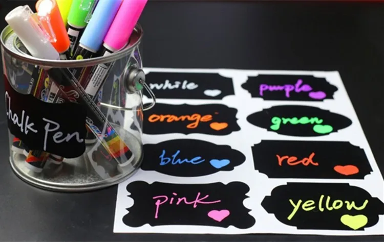 durable PVC removable chalkboard label