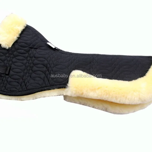Genuine Merion lambskin horse saddle pad half pad numnah