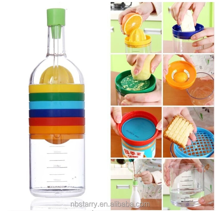 BIN 8 TOOLS - 8 in 1 Multipurpose Kitchen Tool Shaped Like Wine Bottle