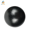 All black soft foam dodge ball 15cm playground ball covered with soft outer skin dodgeball with a hole