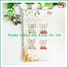 Logo Clips Novelty Logo Printing Ribbon Bow Tie Shaped Binder Clips