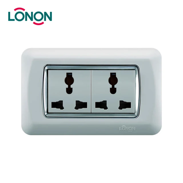 Zhongshan Manufacturer Electrical Dual Port 3pin plug socket universal soccket