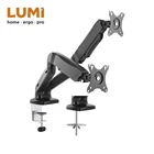 Gas Spring Mount Dual Monitor Computer Stand/Holder ,Adjustable Monitor Swing Arm