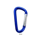 Custom Aluminum D Shape Carabiner Hook Rock Climbing Carabiner