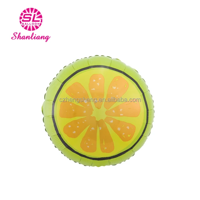 summer party decoration lemon foil balloon 18inch round balloon