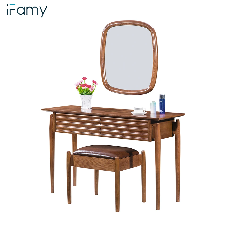 Nordic Style Simple Dressing Table Solid Wooden Dressing Table