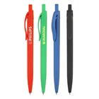 Wholesale cheap customized printed plastic finished click ballpoint soft touch pens in stock for promotion