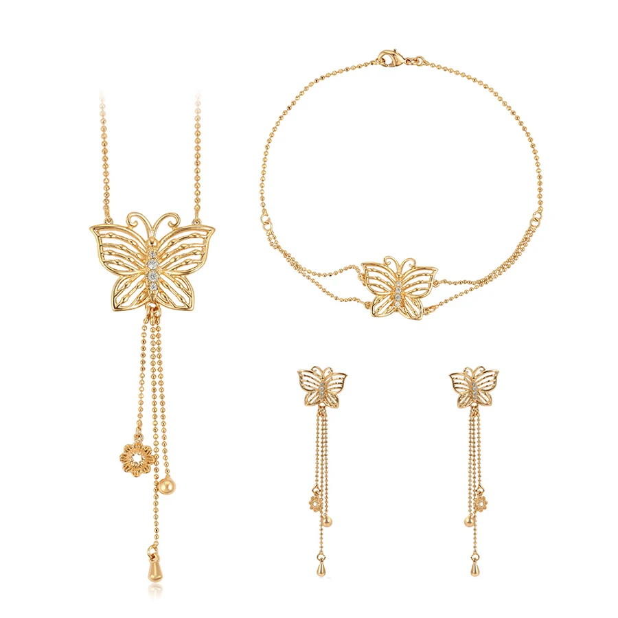 65424 Xuping fashion new arrival schmuck jewelry 18k gold butterfly design women wedding jewelry set
65424 Xuping fashion new arrival schmuck jewelry 18k gold butterfly design women wedding jewelry set