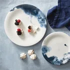 Creative design new products daily used item dinnerware unique bulk ceramic dinner plates for restaurnat