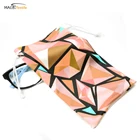 Custom Drawstring Microfiber 80%polyester20%polyamide 230GSM Cloth Glasses Sunglasses Pouch Bag with Logo Printed