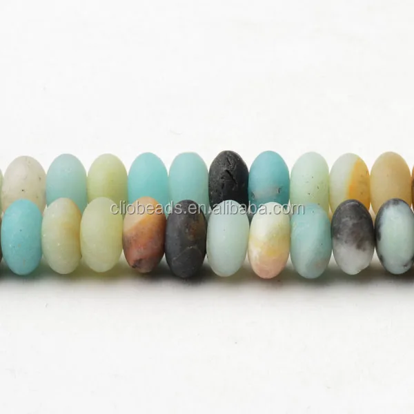 fashion multicolor amazonite frosted rondelle beads