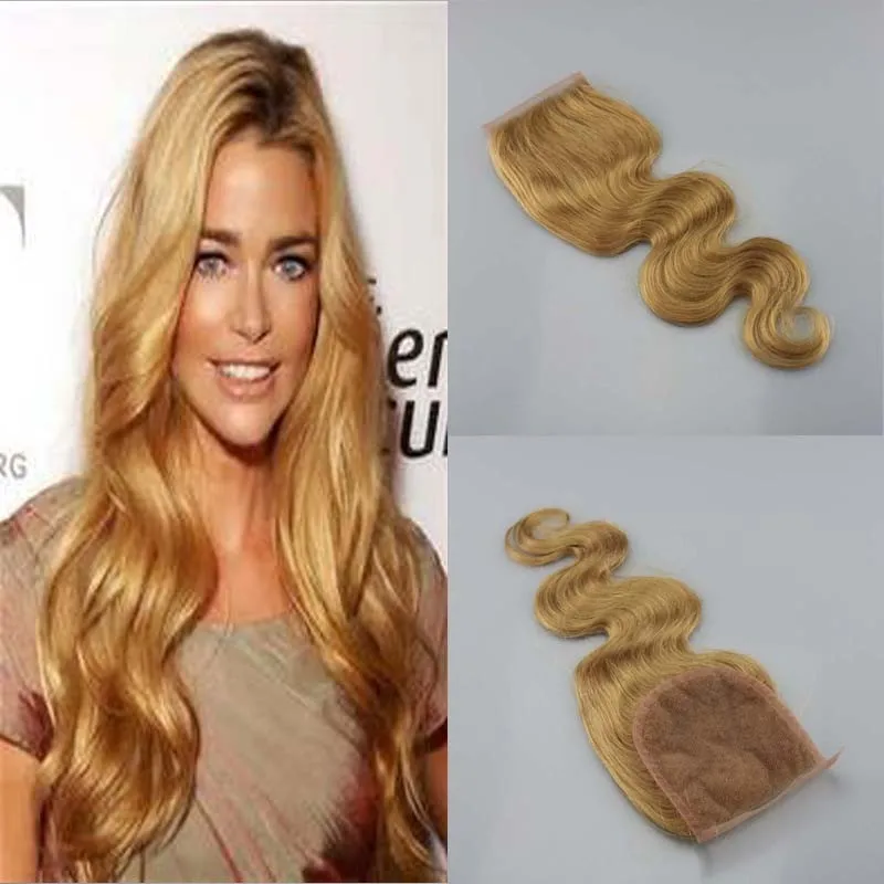 In stock Brazilian remy human hair 4*4 tope closure Body wave #27 blonde lace closures
In stock Brazilian remy human hair 4*4 tope closure Body wave #27 blonde lace closures