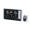 indoor and outdoor thermometer hygrometer barometer trend RF digital alarm clock snooze temperature humidity weather station