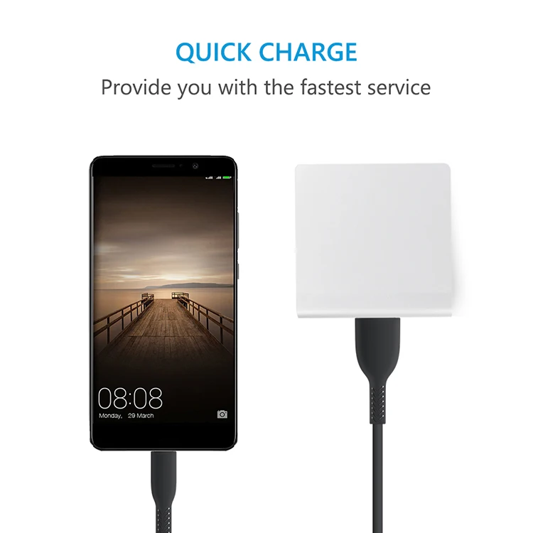 Factory wholesale Promotional Cord USB 2.0 Data Sync Charger Micro usb charging Usb data Cable For Samsung note 8 - ANKUX.COM
