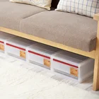 Perfect striped design transparent plastic kitchen drawer organizer 1 layer