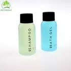 Graphic Customization Amenities Bottle Hotel Bottles Beautiful Design Plastic Hotel Amenities Travel Shower Gel Bottle