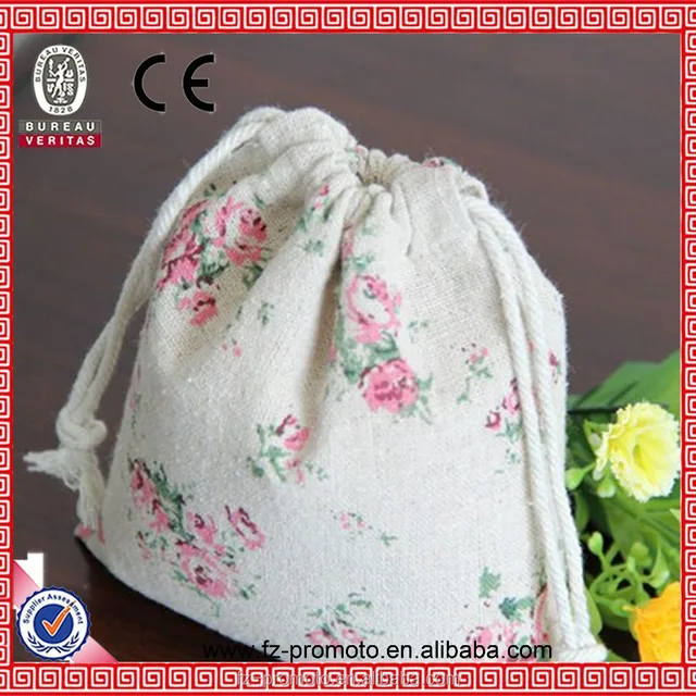 party christmas gift bag drawstring vintage pouches jute bags