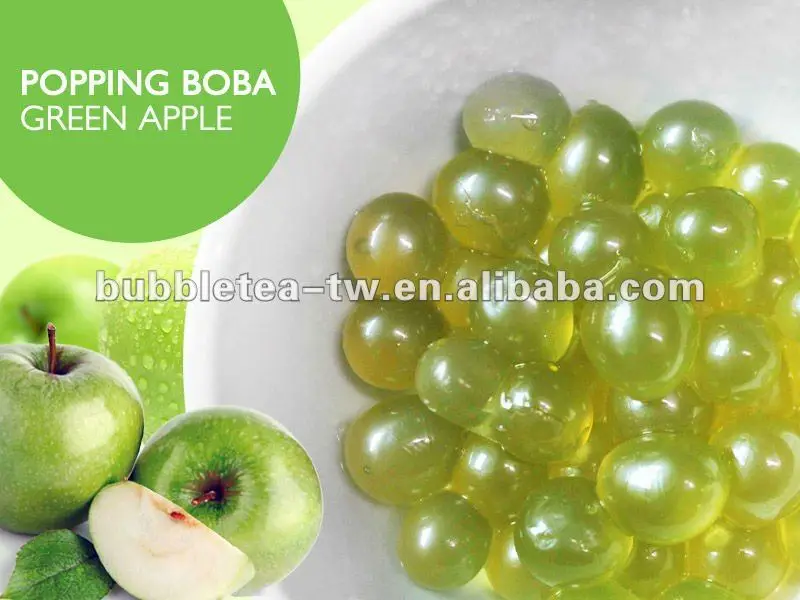 POPPING BOBA GREEN APPLE FLAVOR,FRUIT JUICE BALL POPPING BOBA, View