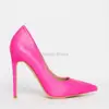 Fashion ladies Pointed Toe office ladies lizard printing stiletto heels Dress Shoes neon color hot pink pumps shoes for women