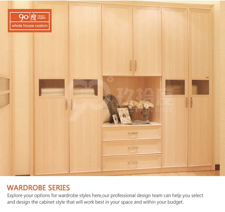 Wholesale Bedroom Furniture Custom Built Premade Wood Cabinet