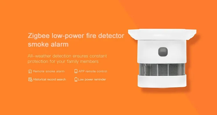 Tuya smart security zigbee wireless fire detector alarm smoke sensor - ANKUX.COM