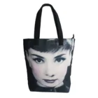 Fashion canvas handbag photo sublimation printing bag shopping bag